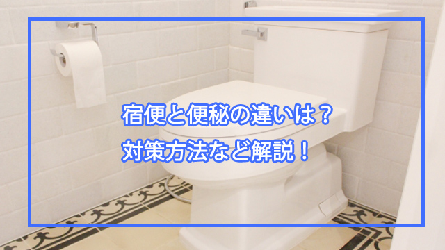 宿便と便秘の違い